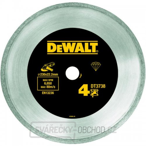 Dia kotouč Laser 4 na dlažby a obklady 230x22,2mm DeWALT DT3738 Dia kotouč Laser 4 na dlažby a obklady 230x22,2mm DeWALT DT3738 gallery main image