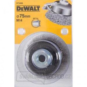 Drátěný kartáč talířový vlnité dráty délka 23mm průměr 75mm pro úhlové brusky DeWALT DT3488
