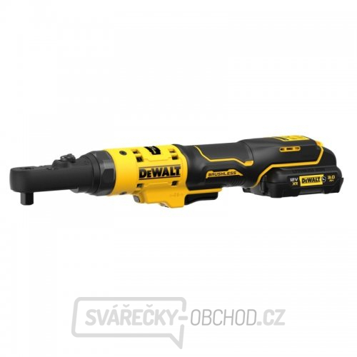 Aku ráčna s 1/4’’+ 3/8” čtvercovou výměnnou hlavou a s 1/4” Hex výměnnou hlavou 12V 2x3,0Ah DeWALT DCF500L2G