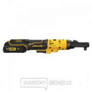 Aku ráčna s 1/4’’+ 3/8” čtvercovou výměnnou hlavou a s 1/4” Hex výměnnou hlavou 12V 2x3,0Ah DeWALT DCF500L2G Náhled