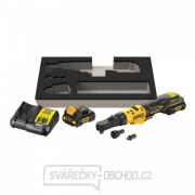 Aku ráčna s 1/4’’+ 3/8” čtvercovou výměnnou hlavou a s 1/4” Hex výměnnou hlavou 12V 2x3,0Ah DeWALT DCF500L2G Náhled