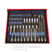 Dílenský vozík KraftWelle germany včetně nářadí vybavený 6 polic červený náhled