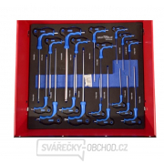 Dílenský vozík KraftWelle germany včetně nářadí vybavený 6 polic červený náhled