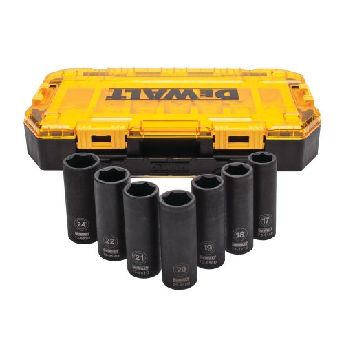 Levně 7dílná sada prodloužených rázových hlavic 1/2" DeWALT DWMT74737-0 DWMT74737-0