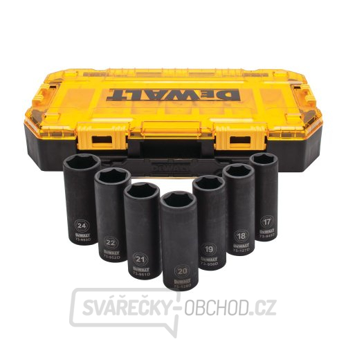 7dílná sada prodloužených rázových hlavic 1/2" DeWALT DWMT74737-0