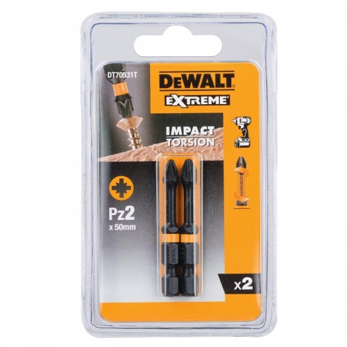 Levně Sada Torsion bitů Pz2x50mm 2ks DeWALT DT70531T DT70531T