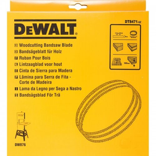 Levně Pilový pás pro DW876 na dřevo a plasty vyřezávací 6mm DeWALT DT8471 DT8471