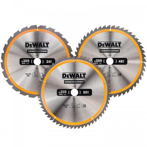 Levně Sada 3ks pilových kotoučů 305x30mm (1xDT1958, 1xDT1959, 1xDT1960) DeWALT DT1964 DT1964