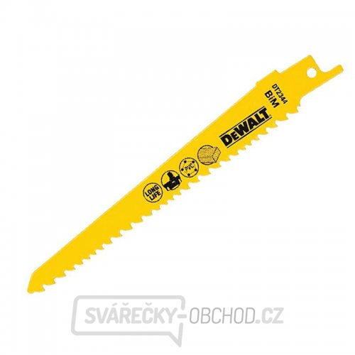 Pilový plátek demoliční na dřevo hladký a obloukový řez pro aku mečové pily 152mm 5ks DeWALT DT2344
