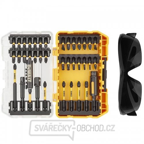 38dílná sada bitů a pracovních brýlí DeWALT DT70740T
