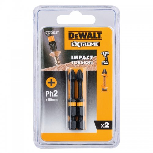 Levně Sada Torsion bitů Ph2x50mm 2ks DeWALT DT70532T DT70532T