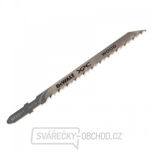 Pilový plátek na dřevo a plasty do 60mm základní rychlý řez pro přímočaré pily 100mm 5ks DeWALT DT2211 Pilový plátek na dřevo a plasty do 60mm základní rychlý řez pro přímočaré pily 100mm 5ks DeWALT DT2211 gallery main image