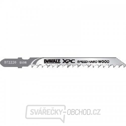 Pilový plátek na tvrdé dřevo a plasty do 60mm rychlý řez pro přímočaré pily 100mm 3ks DeWALT DT2220