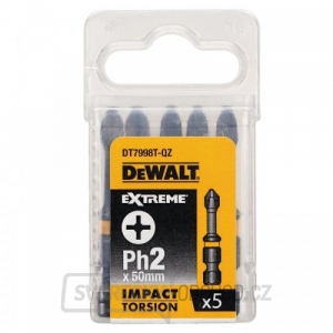 Sada Torsion bitů Ph2x50mm 5ks DeWALT DT7998T Sada Torsion bitů Ph2x50mm 5ks DeWALT DT7998T gallery main image