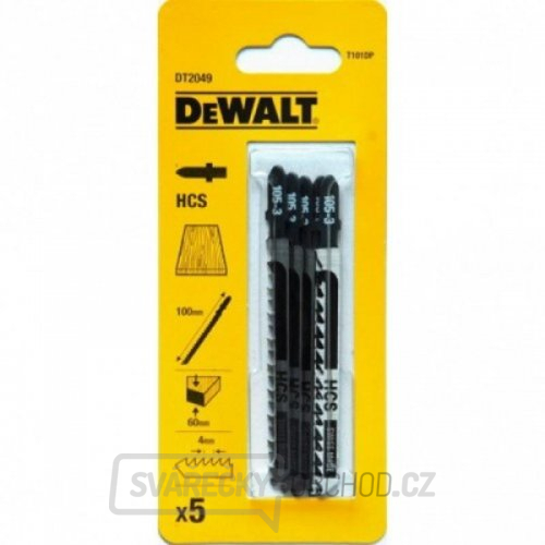 Pilový plátek pro přímočarou pilu 100mm 5ks DeWALT DT2049 Pilový plátek pro přímočarou pilu 100mm 5ks DeWALT DT2049 gallery main image