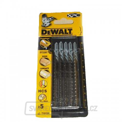 Pilový plátek na laminát do 40mm extra čistý řez pro přímočaré pily 100mm 5ks DeWALT DT2207