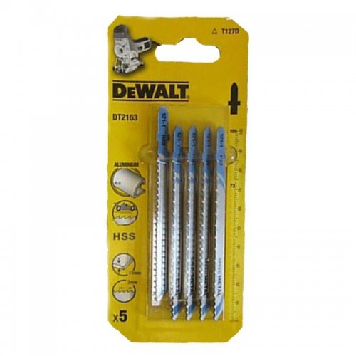 Levně Pilový plátek na kov a plasty do 30mm přímý řez pro přímočaré pily 100mm 5ks DeWALT DT2163 DT2163