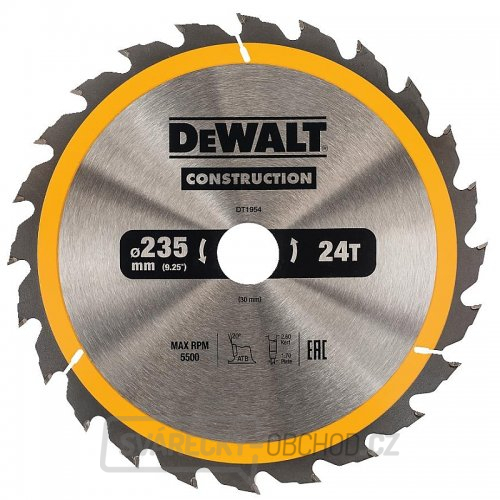 Pilový kotouč 235x30mm 24z ATB 20° DeWALT DT1954