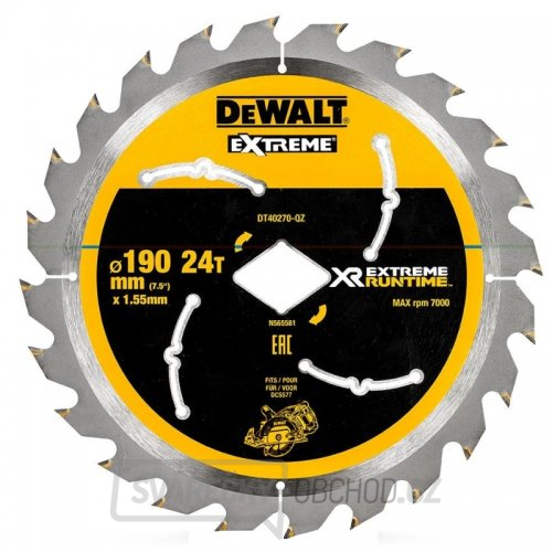 Pilový kotouč 190mm, 24 zubů pro aku pily DeWALT DT40270