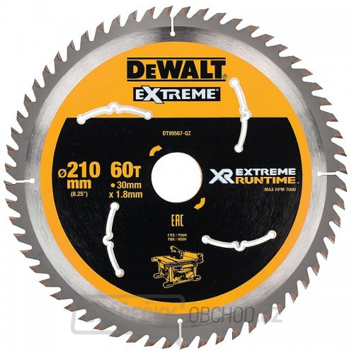 Pilový kotouč 210x30mm 60z DeWALT FLEXVOLT DT99567