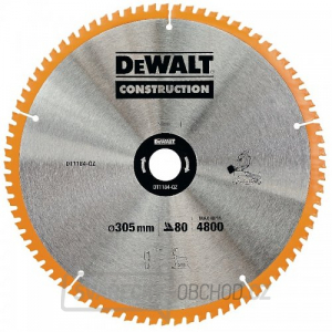 Pilový kotouč 305x30mm 80z ATB -5° DeWALT DT1184 Pilový kotouč 305x30mm 80z ATB -5° DeWALT DT1184 gallery main image
