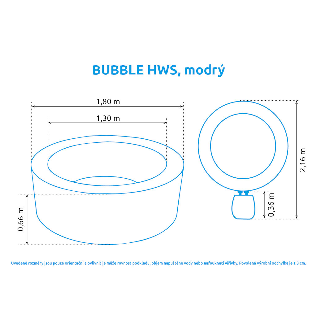 Bazén vířivý nafukovací Pure Spa - Bubble HWS -modrý -Intex 28486EX Náhled