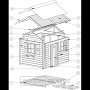 Dětský dřevěný domeček Chata náhled