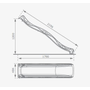 Skluzavka s přípojkou na vodu žlutá 2,20 m Náhled