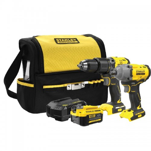 Levně Kombo sada bezuhlíkového aku nářadí V20 18V 1x4,0Ah Stanley FatMax SFMCK217M1S SFMCK217M1S