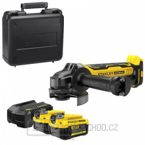 Aku úhlová bruska 125mm V20 18V 2x4,0Ah Stanley FatMax SFMCG700M2K Aku úhlová bruska 125mm V20 18V 2x4,0Ah Stanley FatMax SFMCG700M2K gallery main image