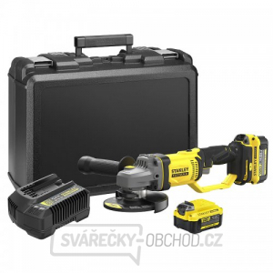 Aku úhlová bruska 125mm V20 18V 2x4,0Ah Stanley FatMax SFMCG400M2K Aku úhlová bruska 125mm V20 18V 2x4,0Ah Stanley FatMax SFMCG400M2K gallery main image