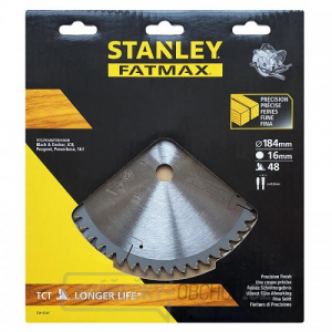 Pilový kotouč TCT/HM brousitelný pro příčné řezy 184 x 16 mm, 48 zubů Stanley STA15545 Pilový kotouč TCT/HM brousitelný pro příčné řezy 184 x 16 mm, 48 zubů Stanley STA15545 gallery main image