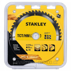 Pilový kotouč TCT/HM pro příčné řezy 210 x 30 mm, 48 zubů Stanley STA13045 Pilový kotouč TCT/HM pro příčné řezy 210 x 30 mm, 48 zubů Stanley STA13045 gallery main image