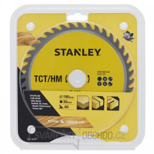 Pilový kotouč TCT/HM pro příčné řezy 190 x 30 mm, 40 zubů Stanley STA13035