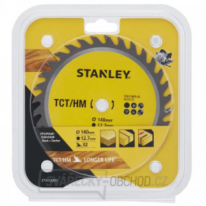 Pilový kotouč TCT/HM pro příčné řezy 140 x 12,7 mm, 32 zubů Stanley STA13005 Pilový kotouč TCT/HM pro příčné řezy 140 x 12,7 mm, 32 zubů Stanley STA13005 gallery main image