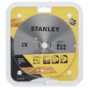 Pilový kotouč pro příčné řezy 170 x 16 mm, 100 zubů Stanley STA10290