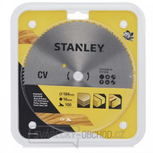 Pilový kotouč pro příčné řezy 184 x 16 mm, 100 zubů Stanley STA10205