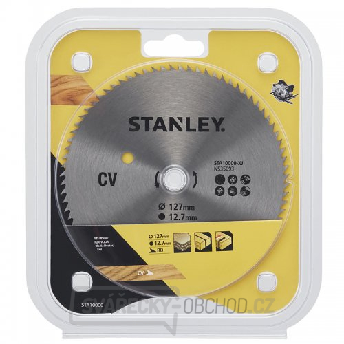 Pilový kotouč pro příčné řezy 127 x 12,7 mm, 80 zubů Stanley STA10000