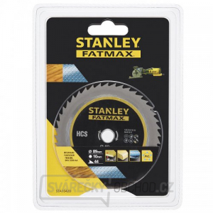 Pilový kotouč na dřevo, překližku, plast, kov HCS 89 x 10 mm, 44 zubů Stanley STA10420 Pilový kotouč na dřevo, překližku, plast, kov HCS 89 x 10 mm, 44 zubů Stanley STA10420 gallery main image