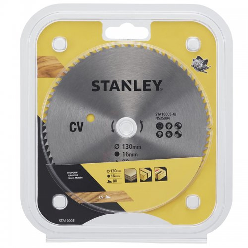 Levně Pilový kotouč pro příčné řezy 130 x 16 mm, 80 zubů Stanley STA10005 STA10005