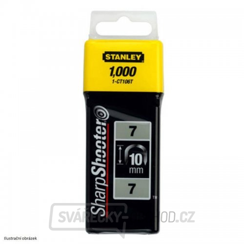 Sponky na kabely TYP 7 CT100, 10mm 1000ks Stanley 1-CT106T Sponky na kabely TYP 7 CT100, 10mm 1000ks Stanley 1-CT106T gallery main image