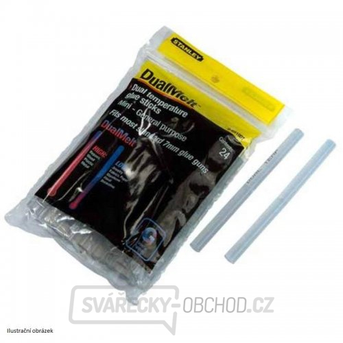 Tavné lepidlo v tyčinkách 7x101mm 24ks Stanley 1-GS10DT Tavné lepidlo v tyčinkách 7x101mm 24ks Stanley 1-GS10DT gallery main image
