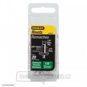 Hliníkové trhací nýty 5x6mm 15ks Stanley 1-PAA64T Hliníkové trhací nýty 5x6mm 15ks Stanley 1-PAA64T gallery main image