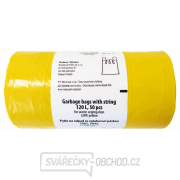 Pytle odpadkové LDPE zatahovací 120L/50 ks 55x100cm - žluté gallery main image