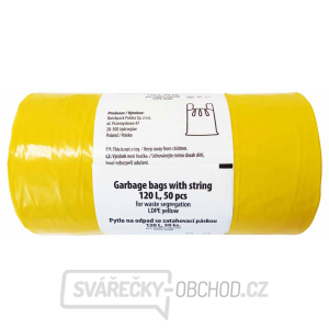 Pytle odpadkové LDPE zatahovací 120L/50 ks 55x100cm - žluté