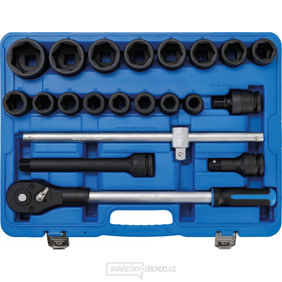 Sada silových nástrčných hlavic | 20 mm (3/4 Sada silových nástrčných hlavic | 20 mm (3/4