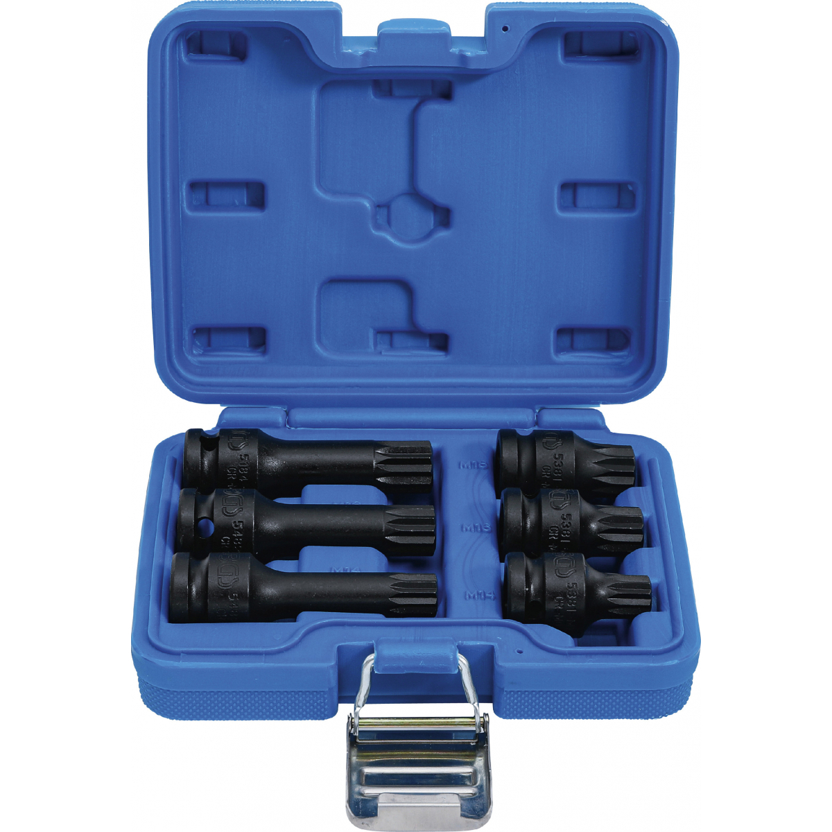 Levně Sada silových nástrčných hlavic | 12,5 mm (1/2") | vnitřní tisícihran (pro XZN) M14 - M18 | 6dílná BGS 5380 BGS5380