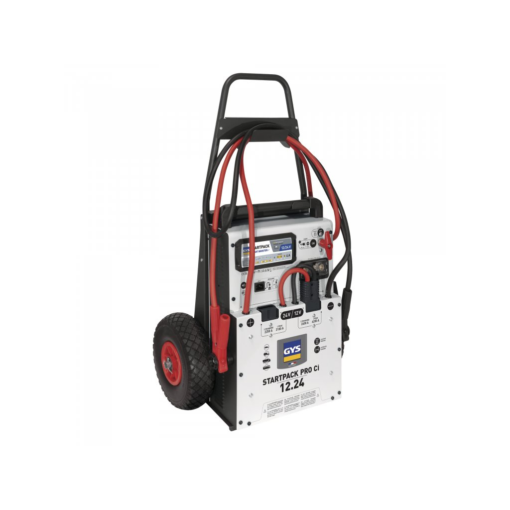 Startovací vozík s nabíječkou GYS STARTPACK PRO 12.24 CI 028920