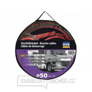 Startovací kabely GYS 1000 A 50 mm2 - izolované svorky Startovací kabely GYS 1000 A 50 mm2 - izolované svorky gallery main image