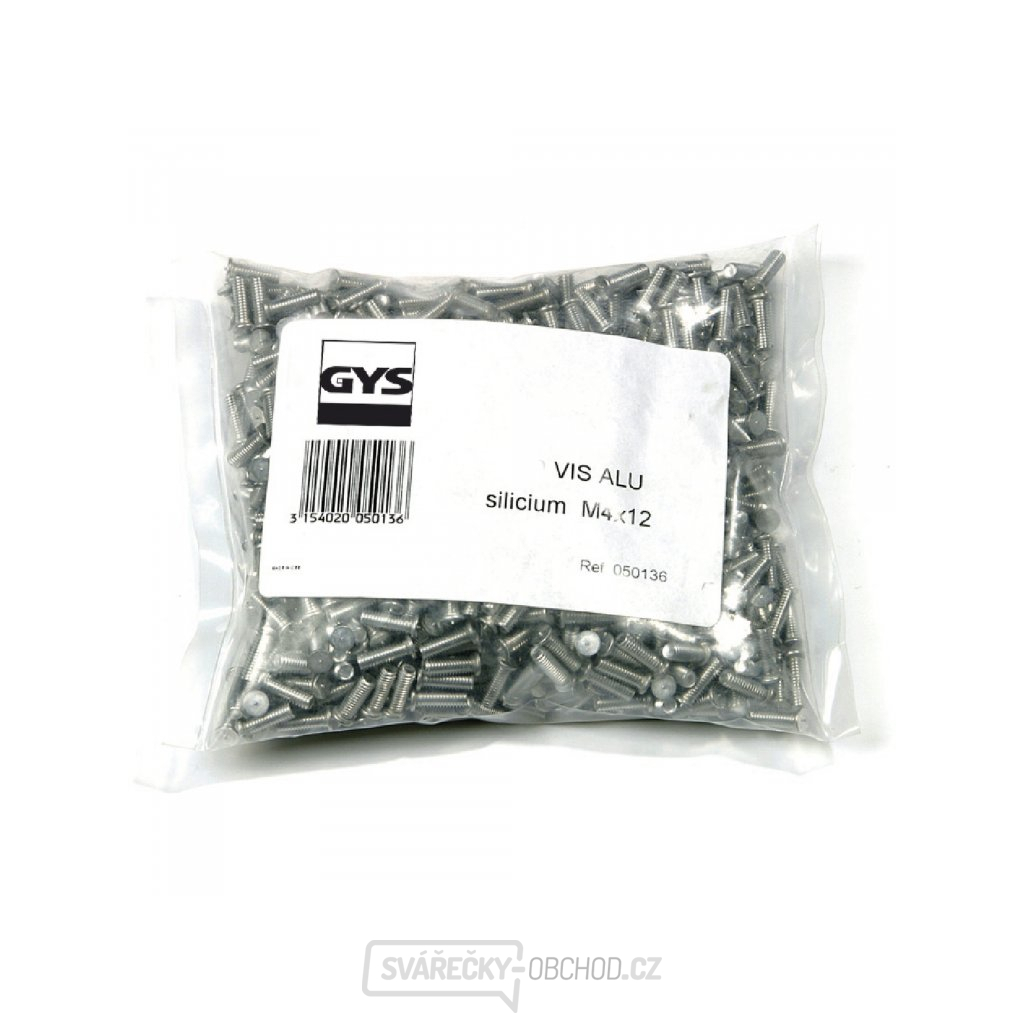 Hliníkové svorníky s příměsí křemíku GYS M4 12mm - 1000 ks Hliníkové svorníky s příměsí křemíku GYS M4 12mm - 1000 ks gallery main image